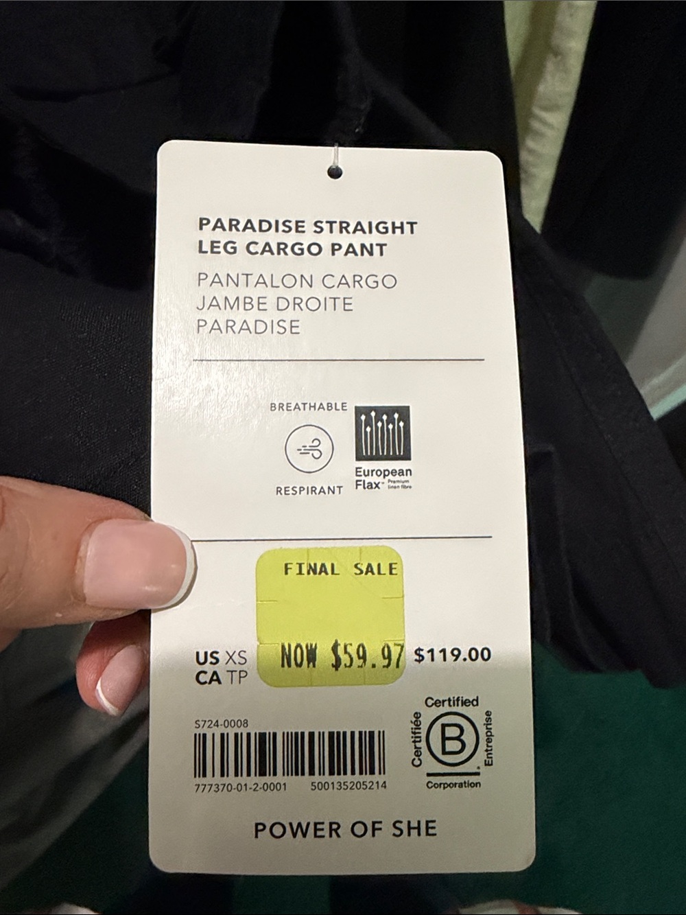 Athleta Paradise Mid Rise Straight Leg Cargo Pant - Picture 14 of 14